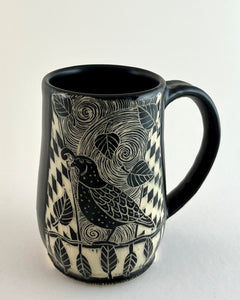 #23- Woodcut Quail Mug