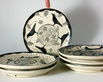 Woodcut Plate - Crow about It!