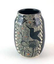 Load image into Gallery viewer, Vase - Woodcut Hummingbird
