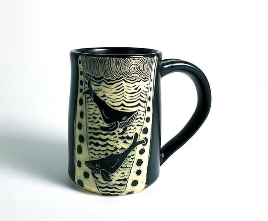 Woodcut Mug - Humpback Duet