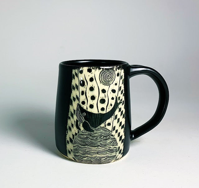 Woodcut Mug - Hello Humpback!