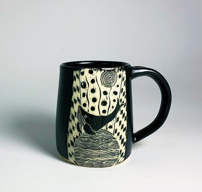 Woodcut Mug - Hello Humpback!