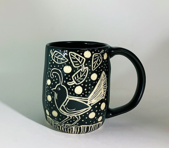 Woodcut Mug - Graphic Bird