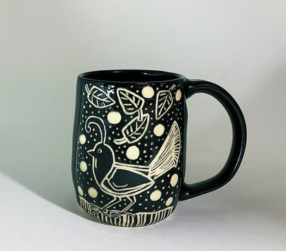 Woodcut Mug - Graphic Bird