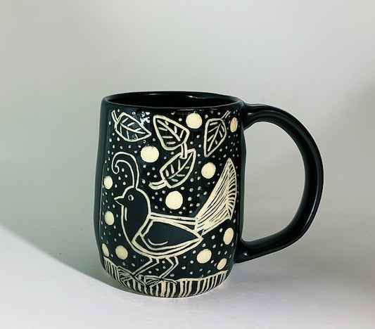 Woodcut Mug - Graphic Bird