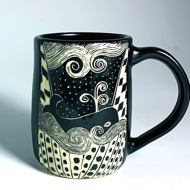 Woodcut Mug - Ahoy There!